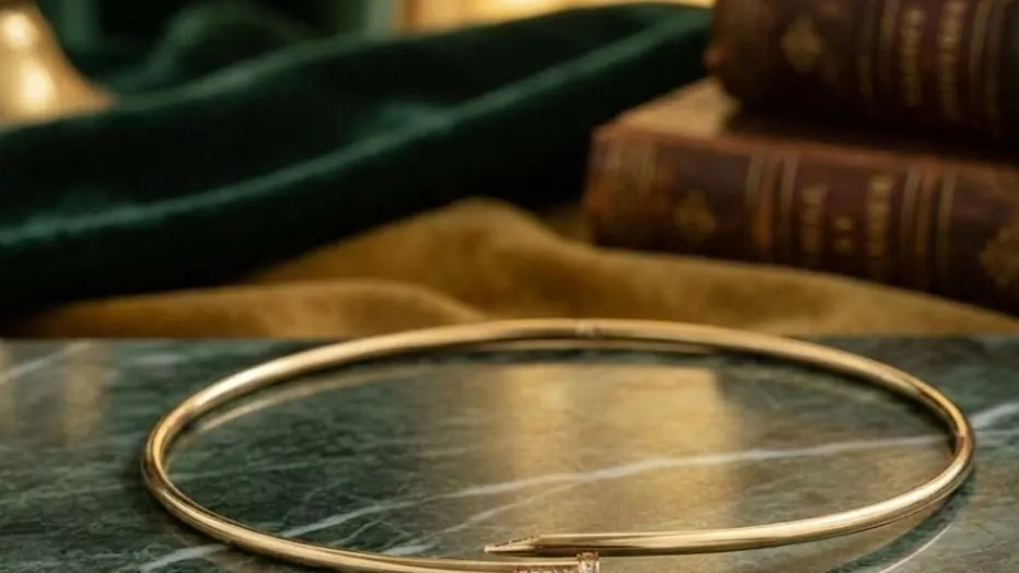 Greday gold-tone bangle on marble